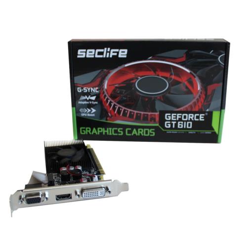SECLIFE 2GB GT610 DDR3 64Bit DVI HDMI VGA LP Ekran Kartı